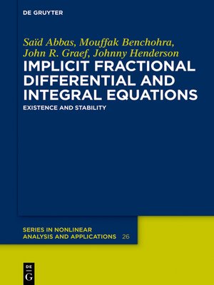 cover image of Implicit Fractional Differential and Integral Equations